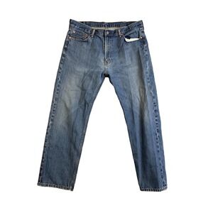 Levi's 505 Jeans Mens 40x32 Blue Denim Mid Rise 5-Pocket Pants Relaxed Fit